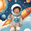 Jake and His Trip to Space in His Rocket